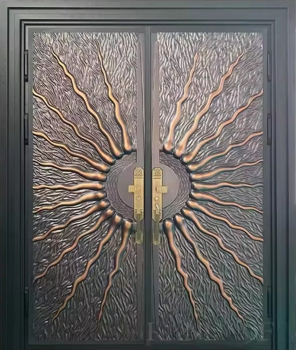 Aluminum Handcraft Design built on Steel Frame Door | Model # A3DC-1089-Taimco