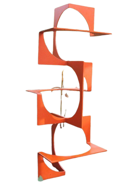 Angular abstract sculpture that explores line form and space- Metal Art Decorative Peace | Metal Art Accent - Model # MA1181