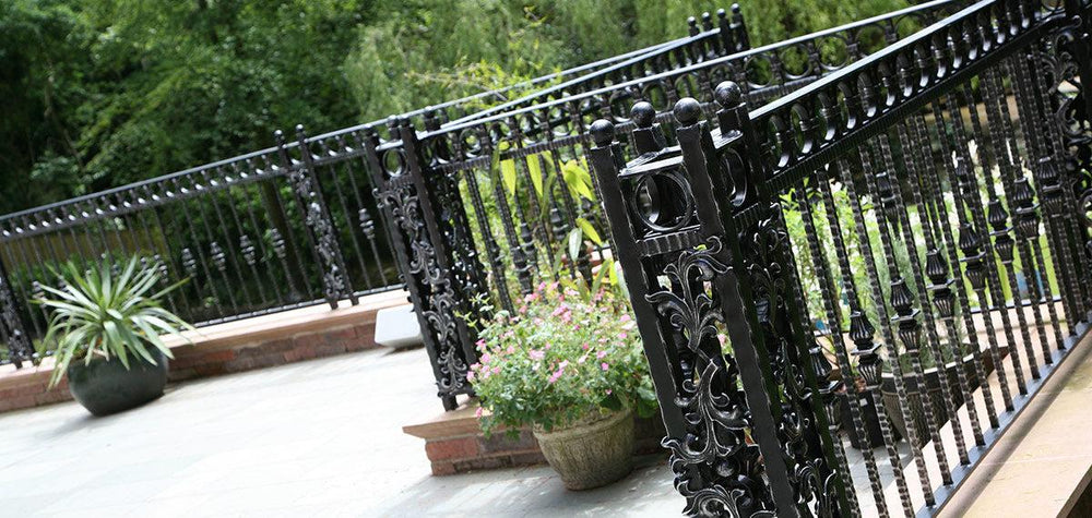 Athena Wrought Iron Balcony Railing Design - Railing Balcony Panels - Traditional Style Rail - Made in Canada - Model # DRP992-Taimco