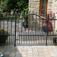 Beautiful Abstract Panel Design Metal Back Yard Gate | Custom Fabrication Metal Yard Side Gate | Made in Canada– Model # 245-Taimco