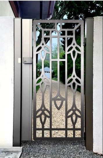 Beautiful Laser Cut Artistic Floral Fence Design Metal Gate |Custom fabrication Metal Garden Gate | Made in Canada – Model # 795-Taimco