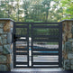 Beautiful Minimal Stripe Design Metal Yard Side Gate | Custom Fabrication Metal Back Yard Gate | Made in Canada – Model # 308-Taimco