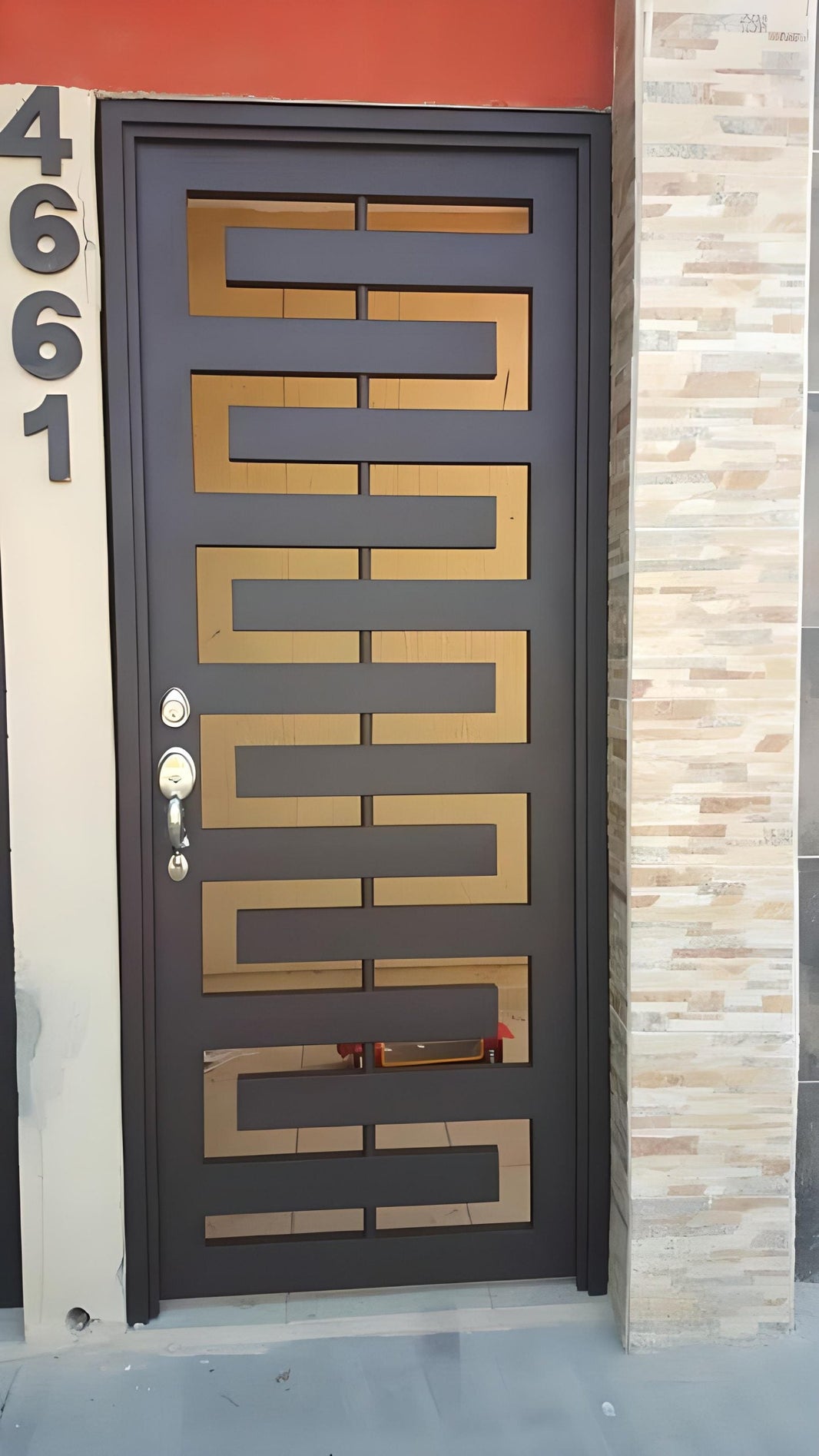 Beautiful Rectangular Pattern Design Metal Yard Gate | Custom Fabrication Metal Garden Gate | Made in Canada- Model # 252-Taimco