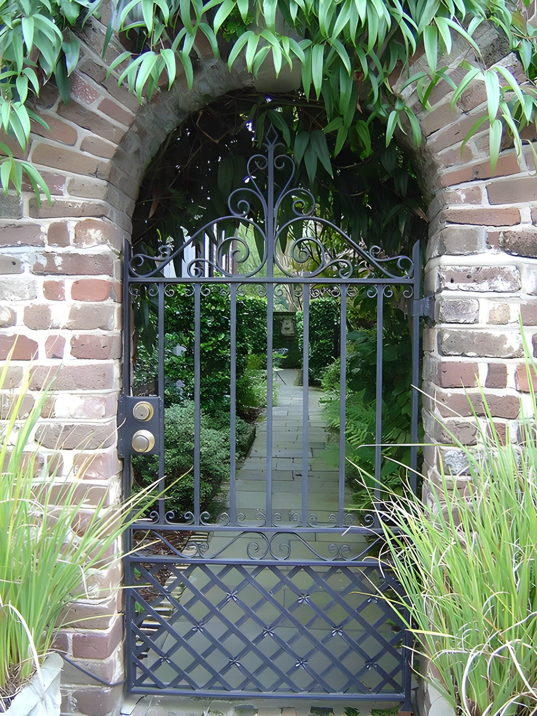 Beautiful Spiral Vintage Iron Fence Garden Gate | Custom Fabrication Metal Garden Gate | Made in Canada – Model # 257-Taimco