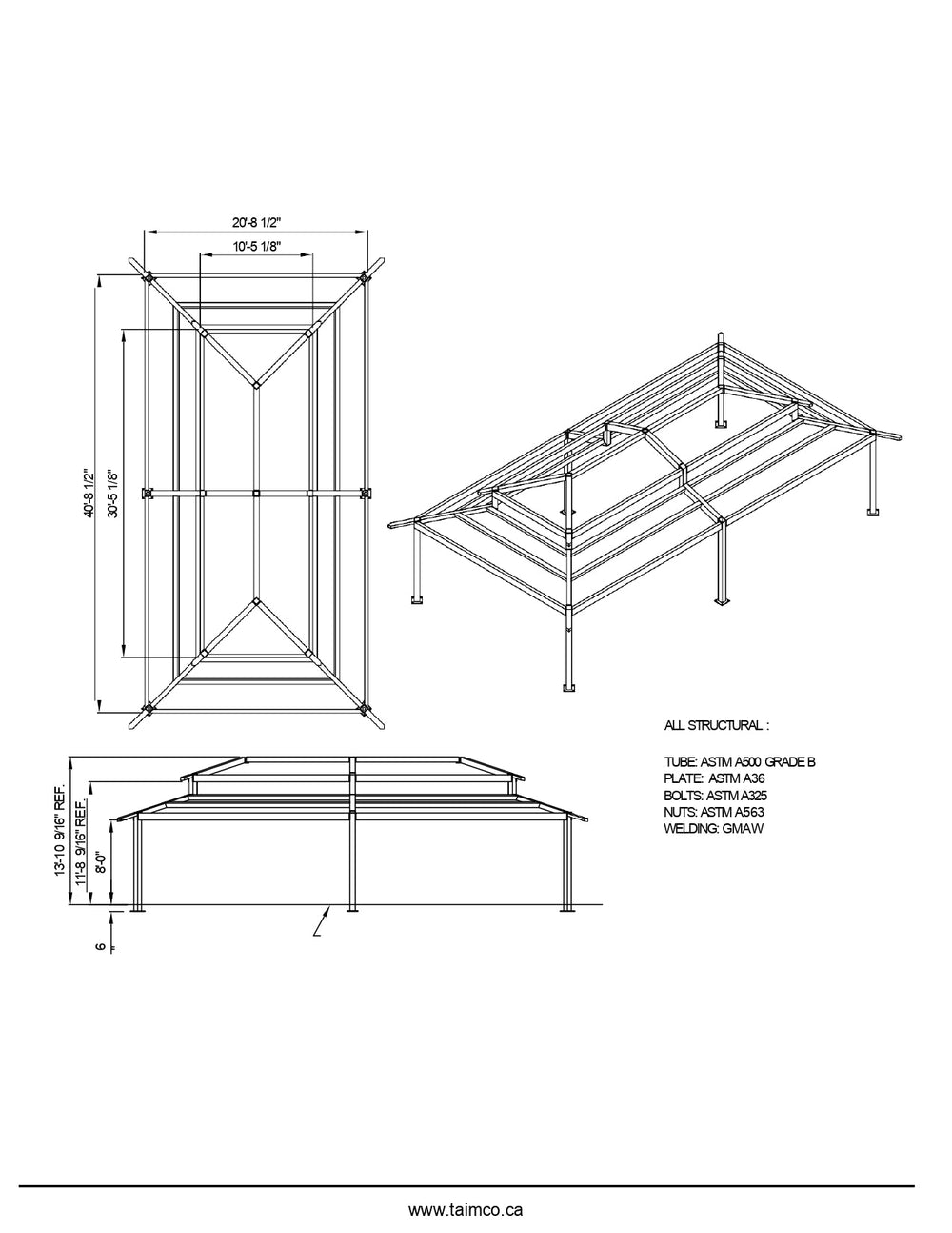 Biltmore 2 Tiers Rectangular Steel Structure Park Gazebo | Model # GAZR2T-Taimco