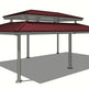 Biltmore 2 Tiers Rectangular Steel Structure Park Gazebo | Model # GAZR2T-Taimco
