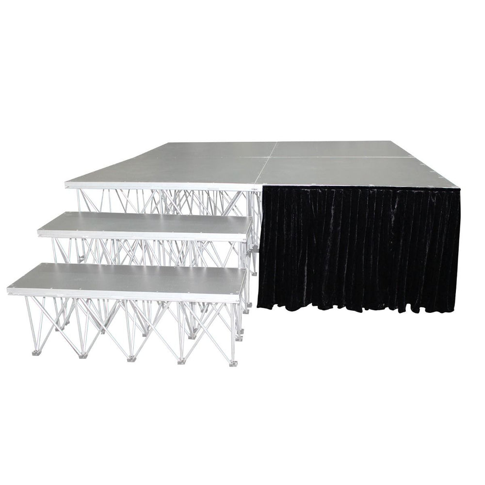 Black Stage Skirt Multi Height STA376-Taimco