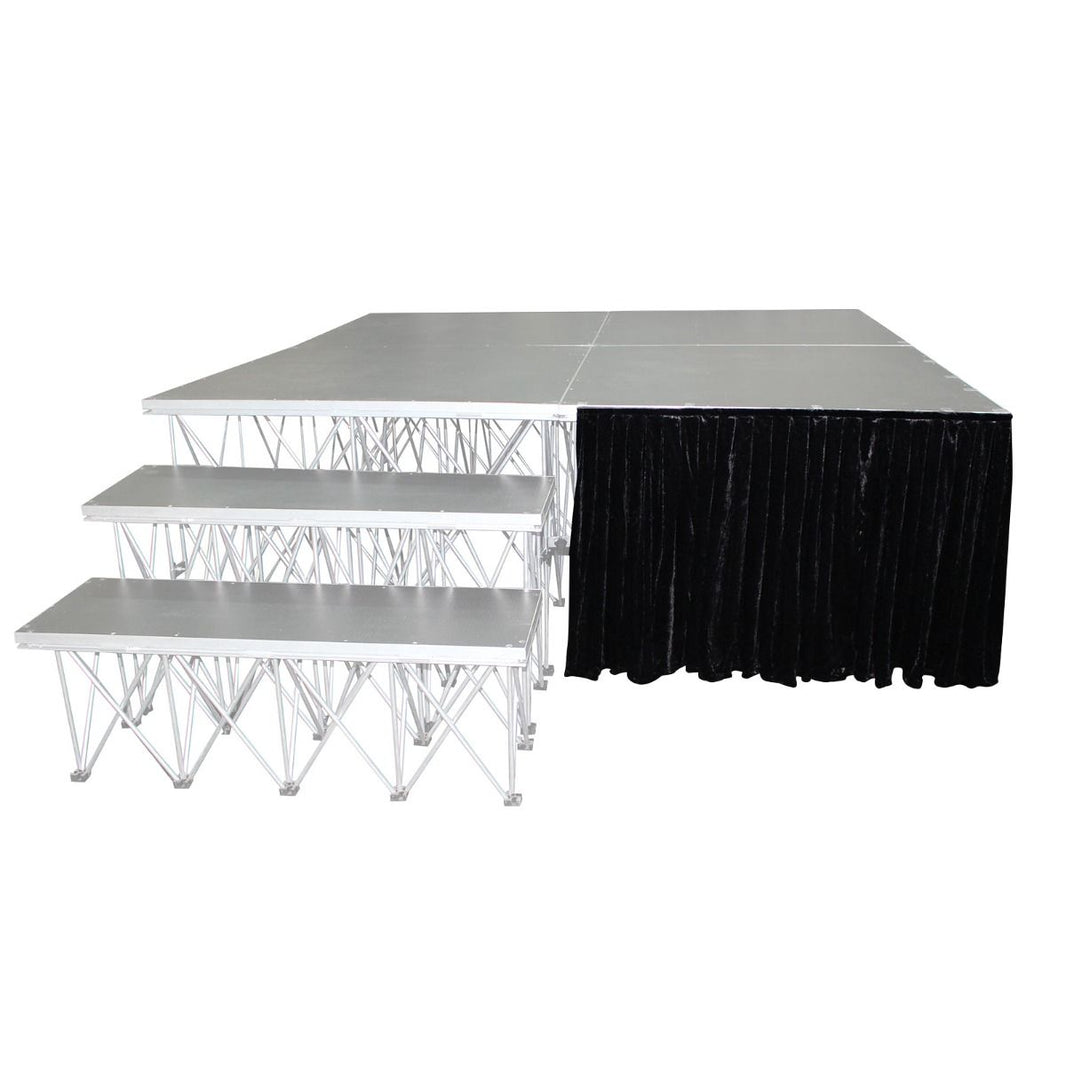 Black Stage Skirt Multi Height STA376-Taimco