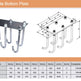 Cantilever Adjustable Bottom Plate | Model # BP5 ( Pack of 10 )-Taimco