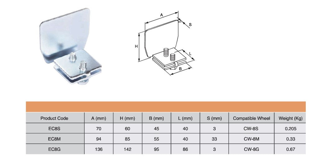 Cantilever Gate Steel End Cap | Model # EC8 ( Pack of 50 )-Taimco