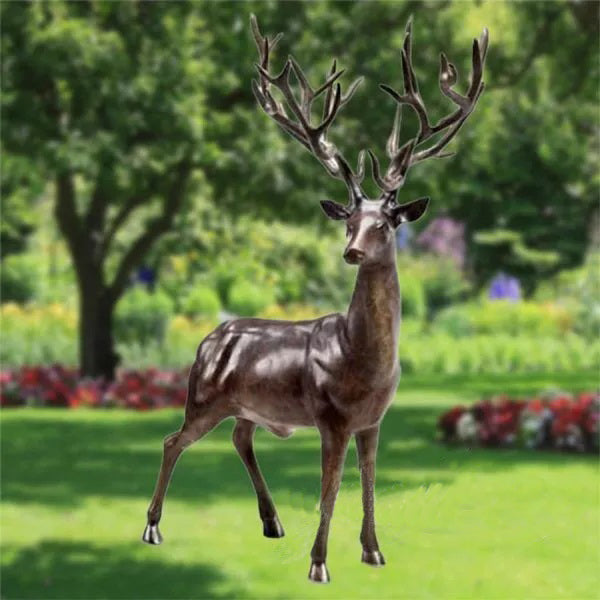 Casting Bronze Life-Size Whitetail Deer Sculpture Model # MSC1240-Taimco