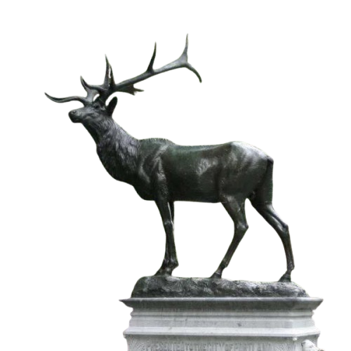 Casting Life Size Bronze Elk Statue Outdoor Square Decor Model # MSC1290