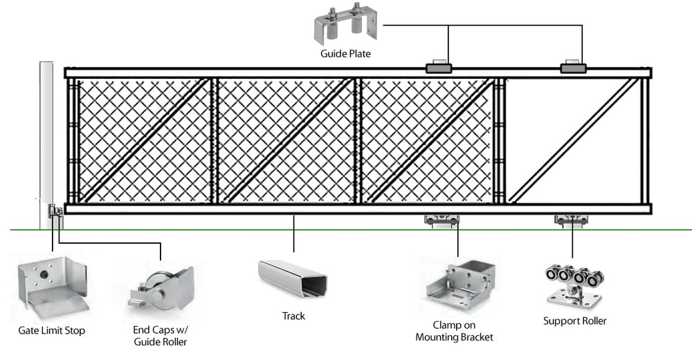 Chain Link Cantilever Gates | Heavy Duty Entrance Gate | Model # CAGCH-Taimco