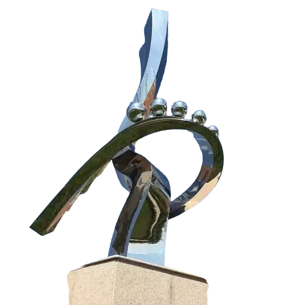Contemporary Metal Sculpture for Outdoor Plaza Decoration with Abstract Design Model # SSS1232