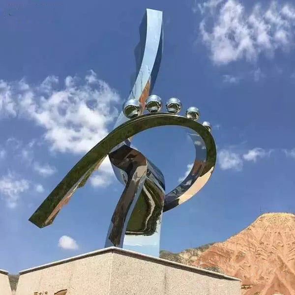 Contemporary Metal Sculpture for Outdoor Plaza Decoration with Abstract Design Model # SSS1232-Taimco