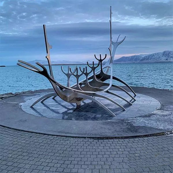 Contemporary Oversized Sculpture: Abstract Sun Voyager Model #SSS1245-Taimco