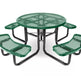 Conventional Round Steel Picnic Stationary Mount Table Picnic Table & Seat - Model PT189-Taimco