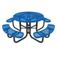 Conventional Round Steel Picnic Stationary Mount Table Picnic Table & Seat - Model PT189-Taimco