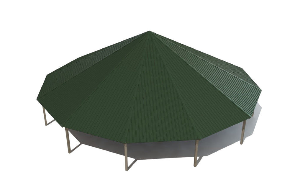 Dodecagon One Tier Steel Structure Park Gazebo | Model # GAZD1T-Taimco