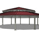 Dodecagon Two Tiers Steel Structure Park Gazebo | Model # GAZD2T-Taimco