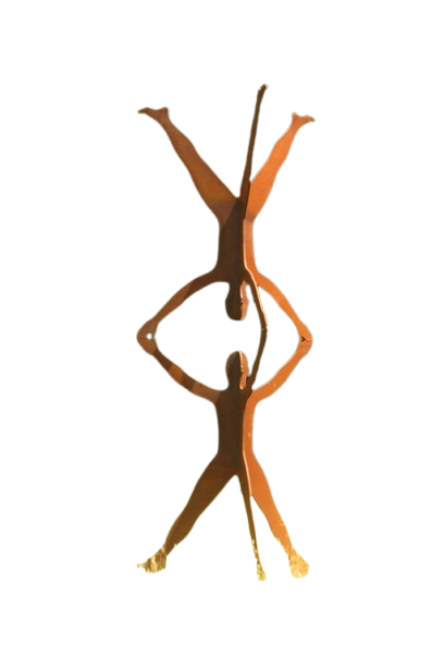 Dynamic acrobatically Sculpture - Metal Art Decorative Peace | Metal Art Accent - Model # MA1171