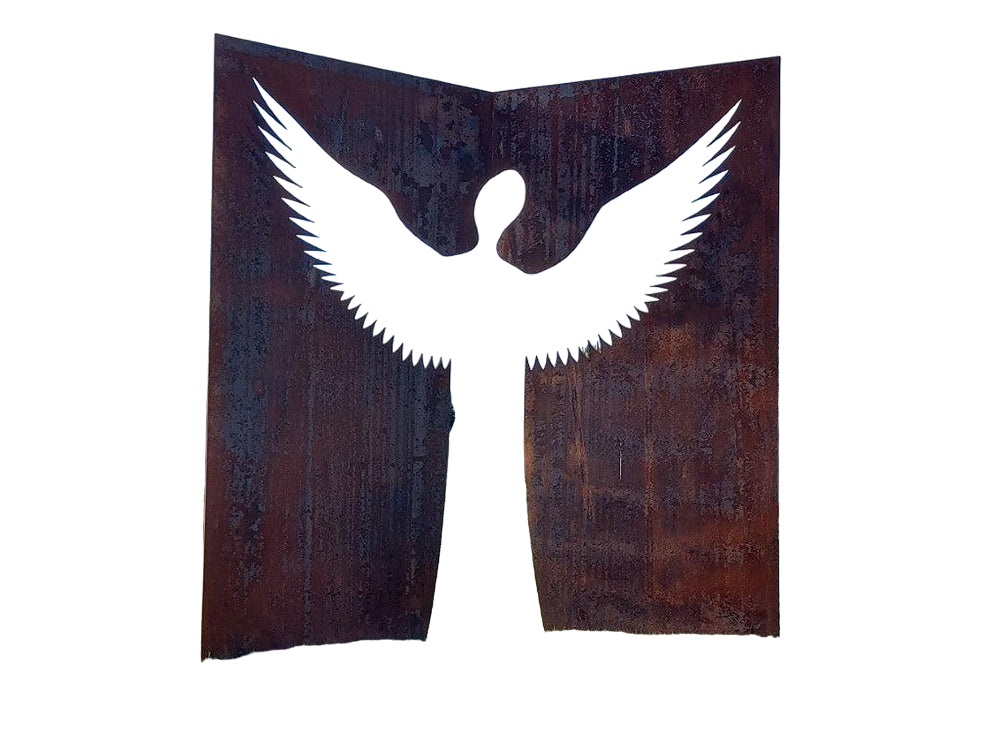 Engel Rusty Metal Finishing Sculpture - Model # MA1191