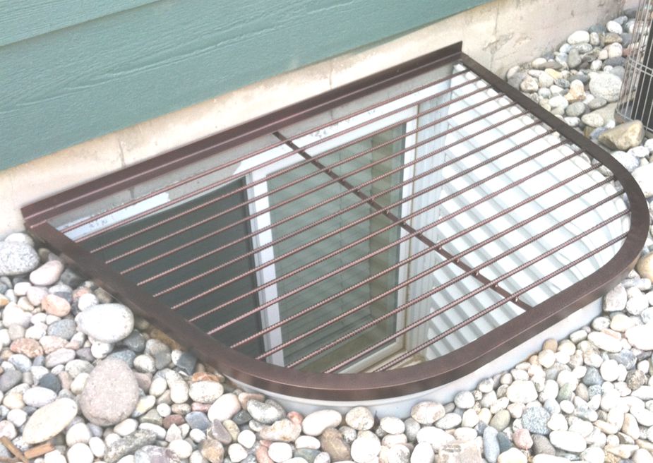 Flat Steel Window Well Cover - Rust Free Powder Coated Steel - Transparent Rigid high-grade polycarbonate - Made In Canada - Model # WWC882-Taimco