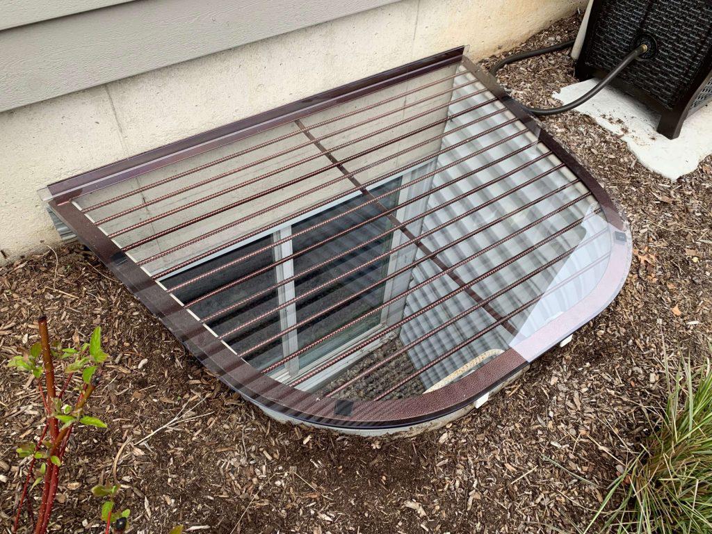 Flat Steel Window Well Cover - Rust Free Powder Coated Steel - Transparent Rigid high-grade polycarbonate - Made In Canada - Model # WWC882-Taimco