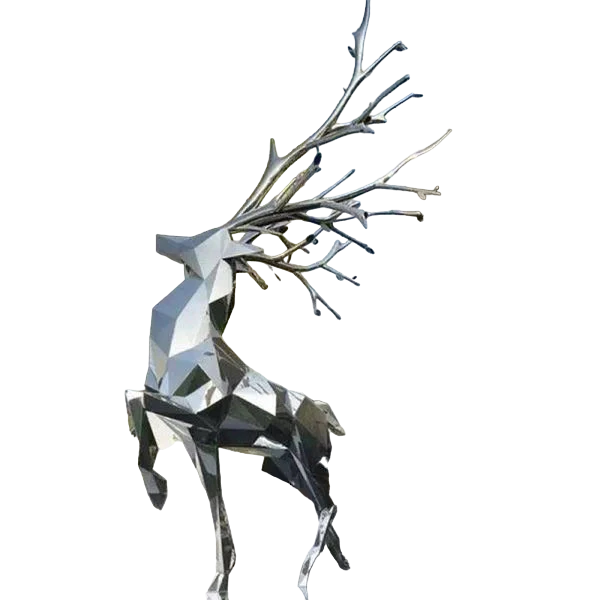 Geometric Stainless Steel Deer Sculpture City Design Model # MSC1251