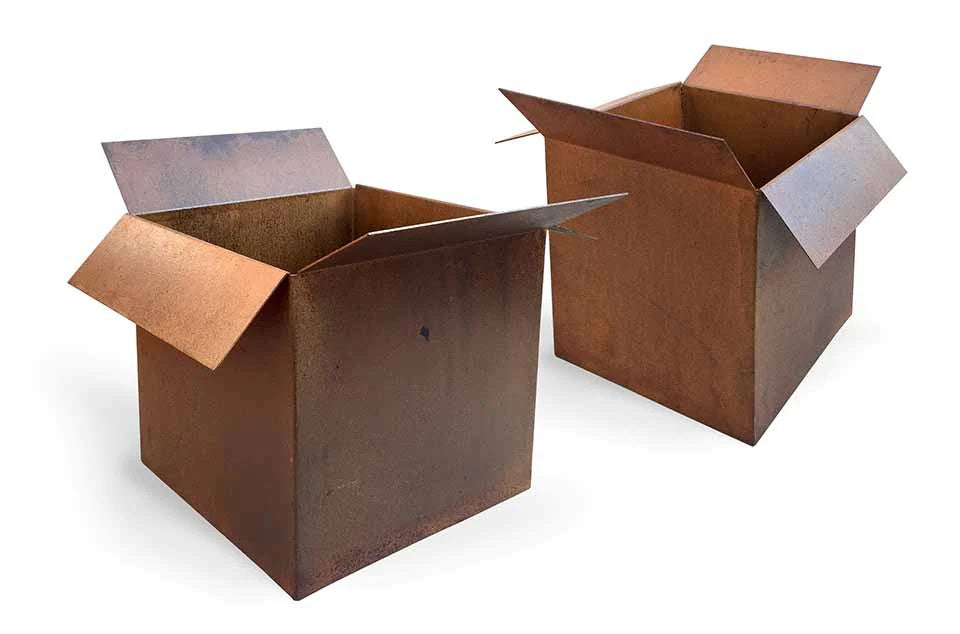 Giftbox Planter - Metal Art Decorative Peace | Metal Art Accent - Model # MA1167-Taimco