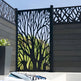 Gorgeous Artistic Tree Design Panel Metal Pool Gate | Modern Custom Fabrication Metal Garden Gate |Made in Canada– Model # 229-Taimco