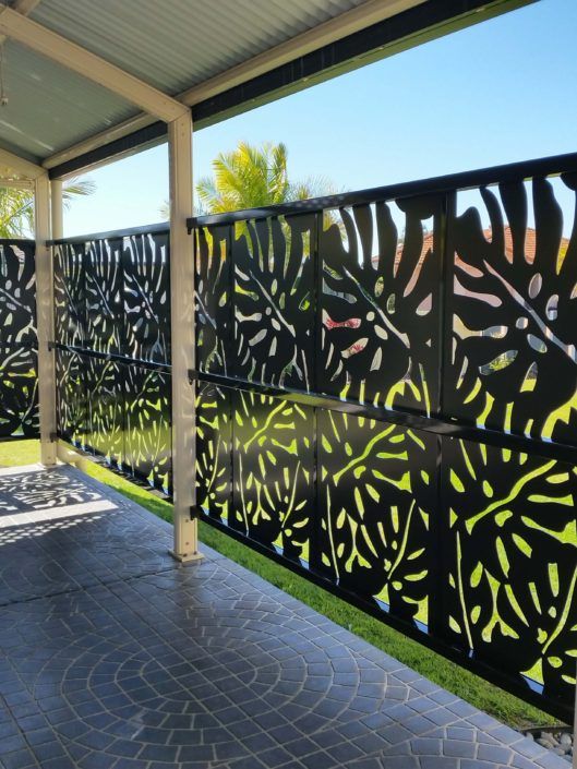 Gorgeous Laser Cut Design Metal Partition Screen | Fabulous Metal Art Accent Modular Privacy Panel | Made in Canada | Model # PP593-Taimco