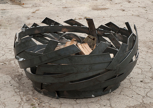 Gorgeous Laser Cut Nest Design Outdoor Fire Pit | Custom Fabricated Wood Burning Fire Pit | Made in Canada – Model # WBFP863-Taimco