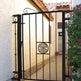 Gorgeous Sleek Geometric Design Metal Yard Gate | Sturdy Construction Wrought Iron Fence Garden Gate| Made in Canada – Model # 337-Taimco