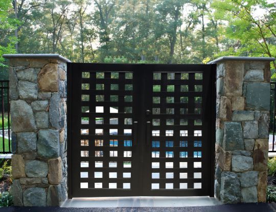 Gorgeous Square Box Design Metal Garden Gate | Classic Modern Fabrication Metal Yard Side Gate |Made in Canada – Model # 323-Taimco