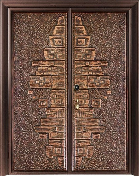 Handcraft Main Entrance Copper Skin Door | Model # C3DC 1092-Taimco