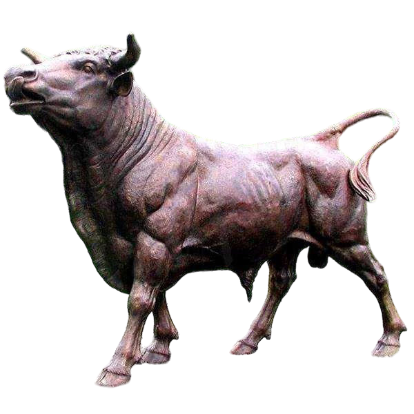 Handmade Strong Outdoor Large Copper Bull Statue Model # MSC1252