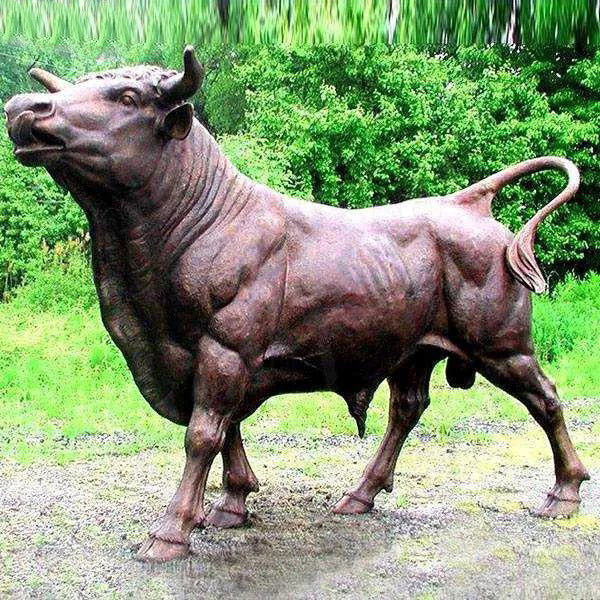 Handmade Strong Outdoor Large Copper Bull Statue Model # MSC1252-Taimco