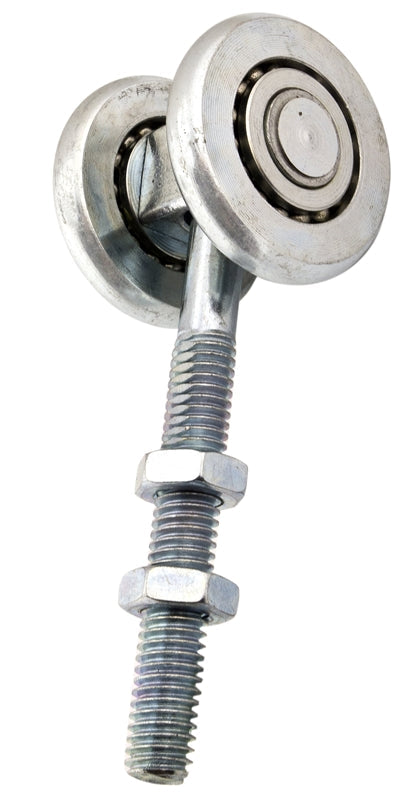 Hanging Door 2 Rollers Runner Assembly Iron Zinc Silver | Carriage Wheel Heavy Duty - Model # THR ( Pack of 100 )-Taimco