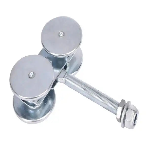 Hanging Door 4 Rollers Runner Assembly Iron Zinc Silver | Carriage Wheel Heavy Duty - Model # HPR ( Pack of 100 )-Taimco