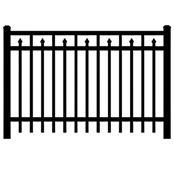 Heavy Duty Commercial aluminum Finials Fence Panel - Model # FP961-Taimco