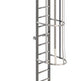 Heavy Duty Metal Cage Ladder With Low Access and Roof over Extension Model SL1492-Taimco