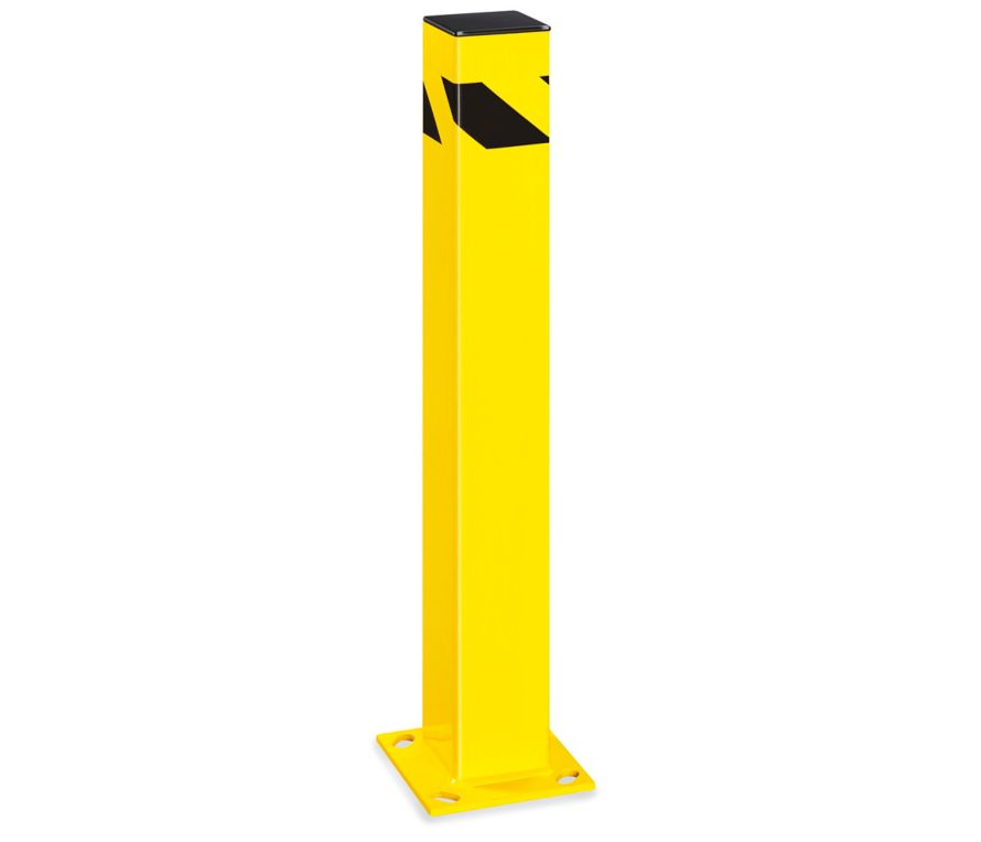 Heavy-Duty Square Bollards - Steel Yellow - Powder Coted - Model BOLL2568-Taimco