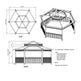 Hexagon Three Tiers Steel Structure Park Gazebo | Model # GAZH3T-Taimco
