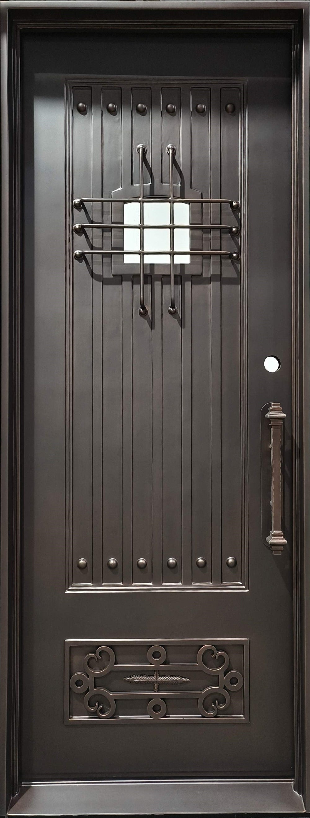 Historical Secured Barn Style Iron Door | Square Top | Model # IWD 1045-Taimco