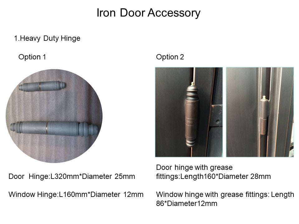 Iron Double Swing Front Door | Traditional Design | Clear Glass Operating Windows | Model # IWD 897-Taimco