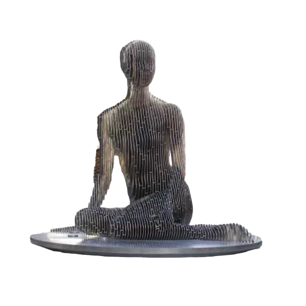 Isabelle Sculpture: A Modern Stainless Steel Masterpiece for Outdoor Settings #MSC1346