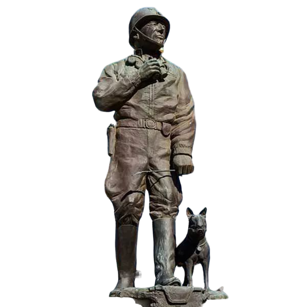 Large Bronze Statue of General George S. Patton Contemporary Outdoor Sculptures Model # MSC1229