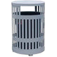 Large Garden Steel Straps Top Tray Trash Bin | 34 Gallon - Model WR207-Taimco