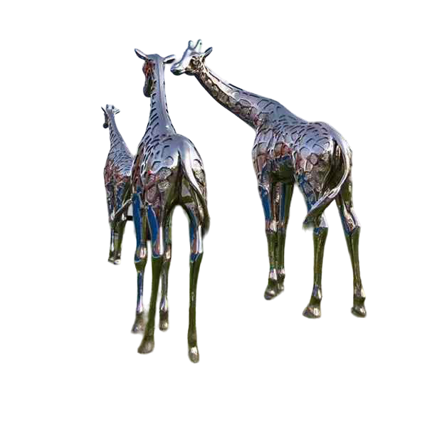Large Metal Giraffe Sculpture Theme Park Decor Model # MSC1282